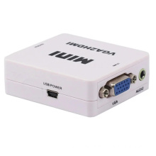 VGA To HDMI Output 1080P HD+ Audio TV AV HDTV Video Converter Adapter